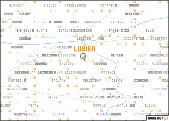 map of Lubień