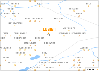 map of Lubień