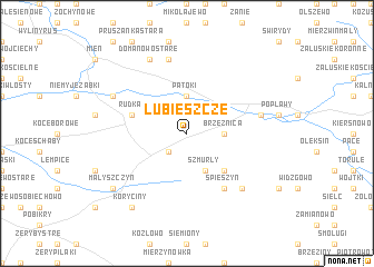 map of Lubieszcze