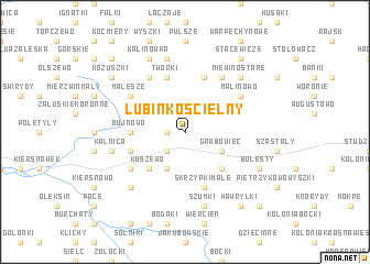 map of Łubin Kościelny