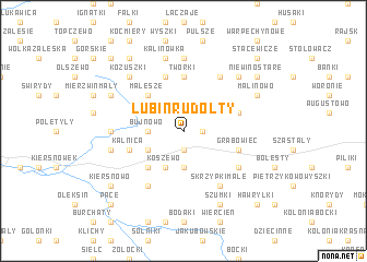 map of Łubin Rudołty