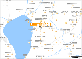 map of Lūbiyat Wādis