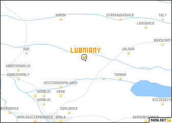 map of Łubniany