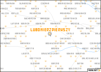 map of Lubomierz Pierwszy