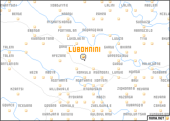 map of Lubomnini