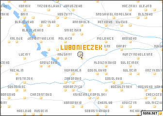 map of Lubonieczek