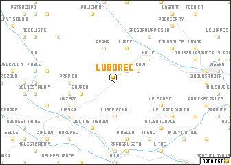 map of ľuboreč