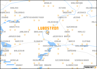 map of Lubostroń