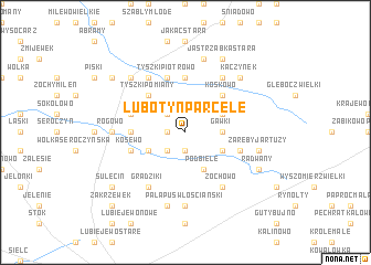 map of Lubotyń Parcele