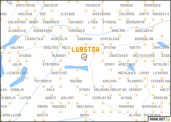 map of Lubstów