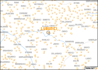 map of Luburići