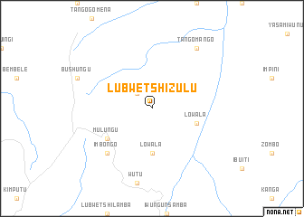 map of Lubwetshi-Zulu