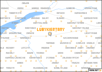 map of Łuby Kiertany