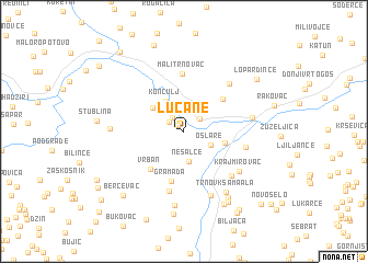 map of Lučane