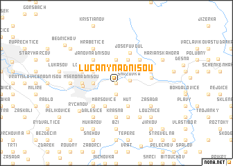 map of Lučany nad Nisou