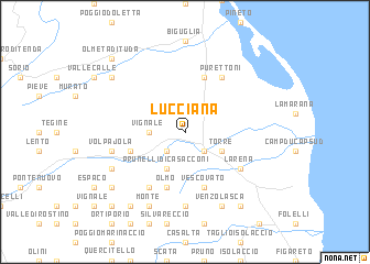 map of Lucciana