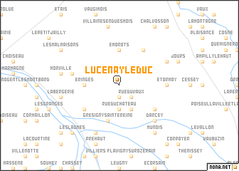map of Lucenay-le-Duc