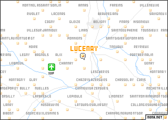 map of Lucenay