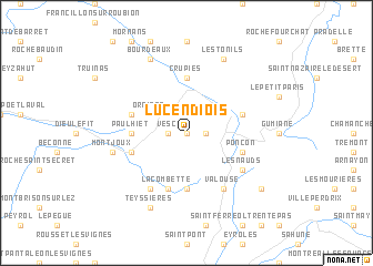 map of Luc-en-Diois