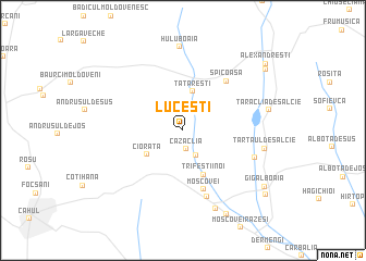 map of Luceşti