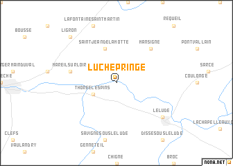 map of Luché-Pringé