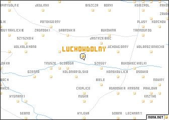 map of Luchów Dolny