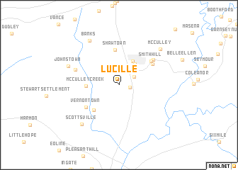 map of Lucille