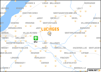 map of Lucinges