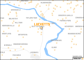 map of Lucketts