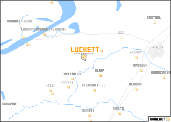 map of Luckett