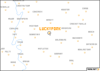 map of Lucky Fork