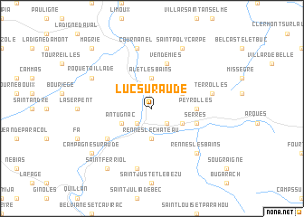 map of Luc-sur-Aude