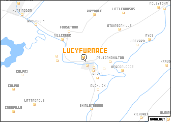 map of Lucy Furnace