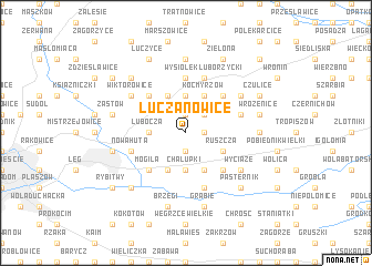 map of Łuczanowice