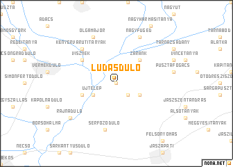 map of Ludasdůlő