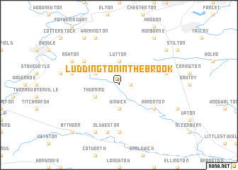 map of Luddington in the Brook