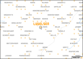 map of Lüdelsen