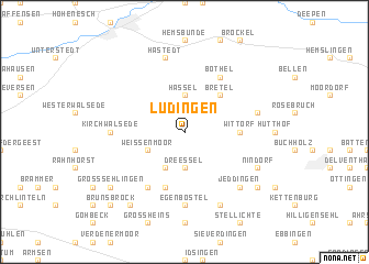 map of Lüdingen