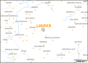 map of Ludinica
