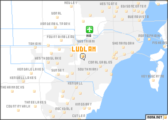 map of Ludlam