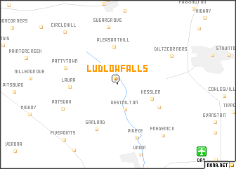 map of Ludlow Falls