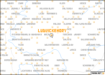 map of Ludvické Hory