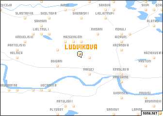 map of Ļudvikova