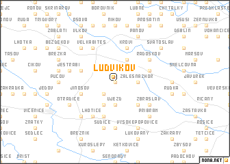 map of Ludvíkov