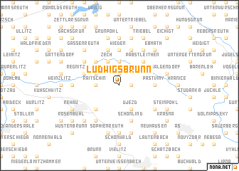 map of Ludwigsbrunn