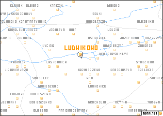 map of Ludwikowo