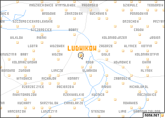 map of Ludwików