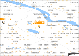 map of Ludwików