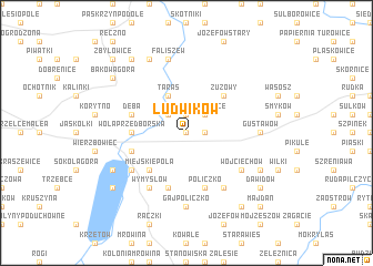 map of Ludwików