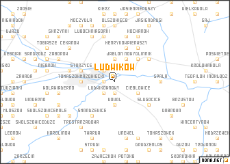 map of Ludwików